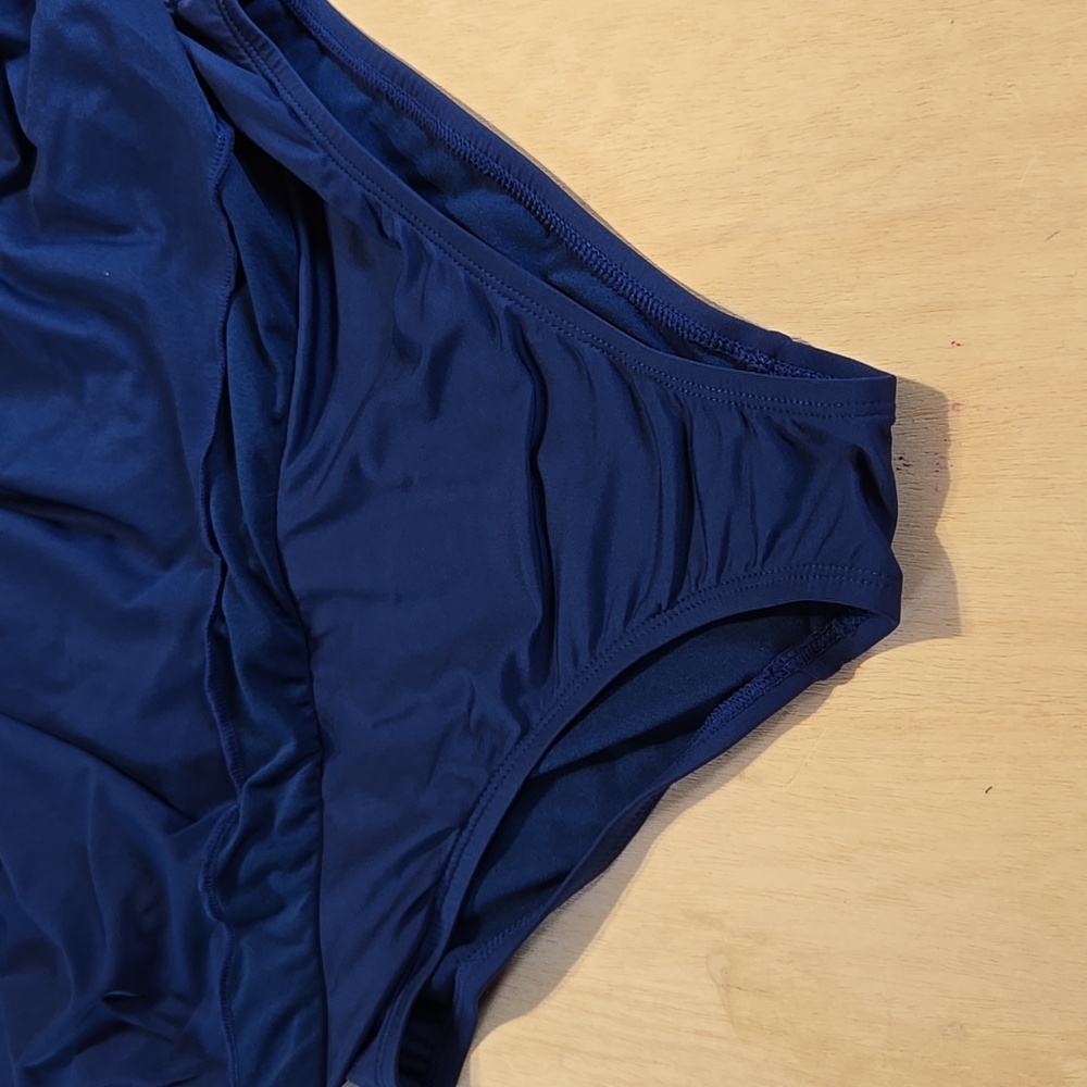 Navy Blue Ruffle Swim Bottom Size Lg - Picture 3 of 6